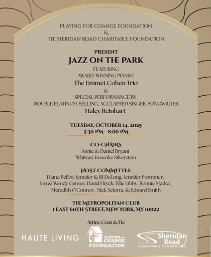 Jazz on the Park: October 14, 2025 – An Evening of Music, Community & Purpose