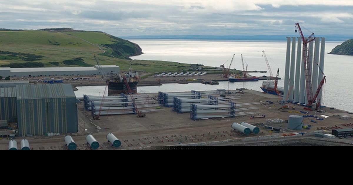 Maraen Port of Nigg Marshals Turbine Components for Dogger Bank Wind Farm
