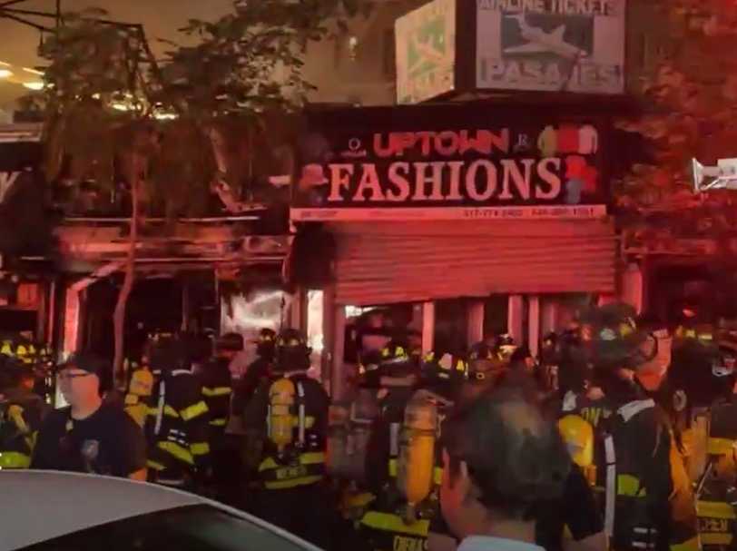 Bronx fire: Person seen throwing lit object into store, causing blaze that severely burned man