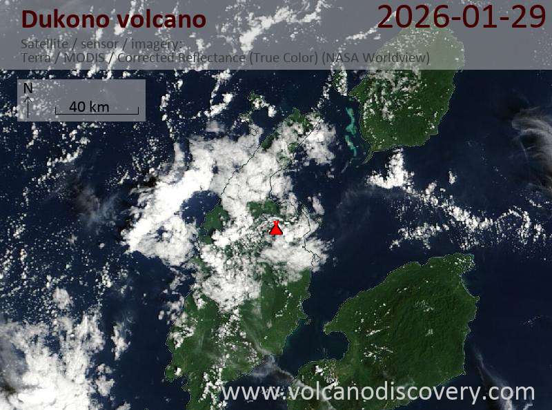 Dukono Volcano Volcanic Ash Advisory: VA TO FL080 OBS AT 29/0350Z EXTENDING NE OBS VA DTG: 29/0350Z to 8000 ft (2400 m)