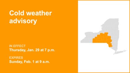 NY weather: Cold weather advisory issued for part of New York until Sunday morning – dangerously cold wind chills
