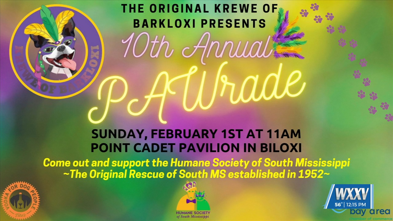 Krewe of Barkloxi pawrade rolling this weekend