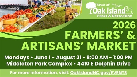 Oak Island cancels Monday Farmers’ & Artisans’ Market due to weather
