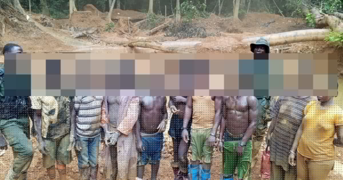 Joint taskforce destroys over 100 illegal mining machines in Cape Three Points Forest Reserve