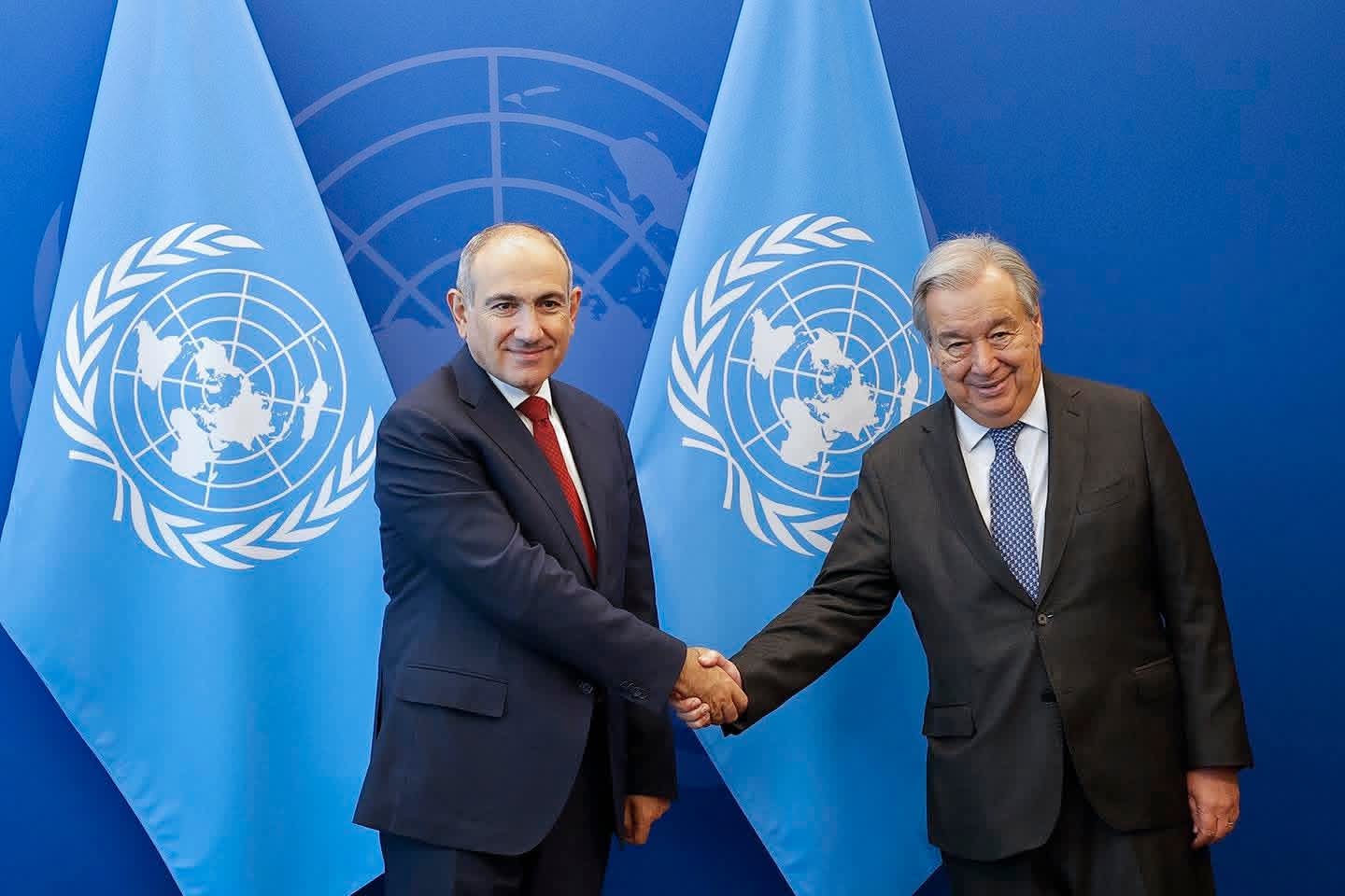 Nikol Pachinian et Antonio Guterres accordent de l’importance à la signature de l’accord de paix entre l’Arménie et l’Azerbaïdjan