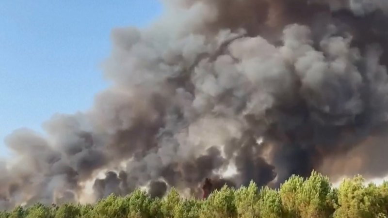 European wildfires worsen as flames reach Greece
