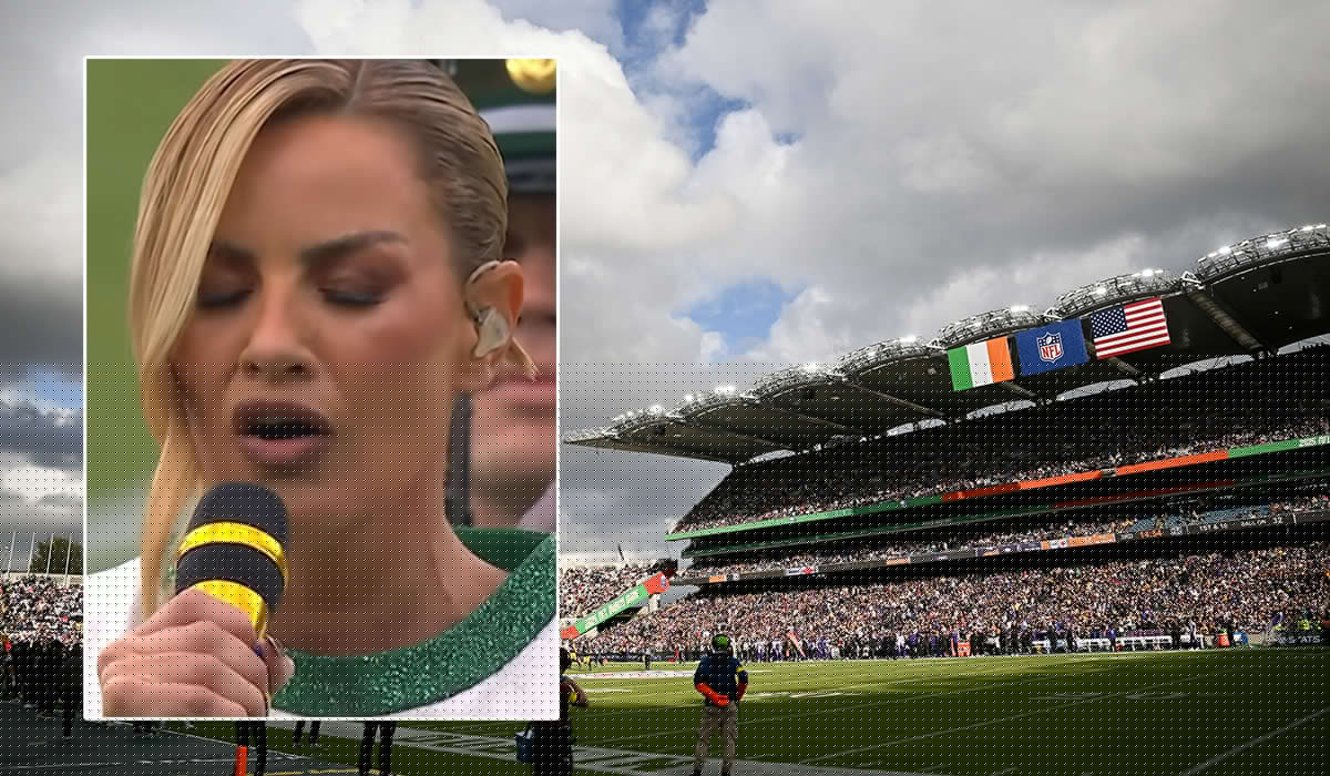 Irish singer Lyra wows NFL crowd with ‘beautiful’ rendition of Amhrán na bhFiann