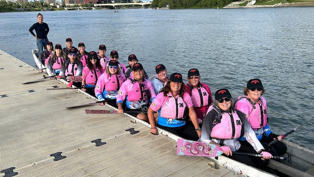 As Sask. breast cancer survivors head to international festival, here's why dragon boating helps recovery