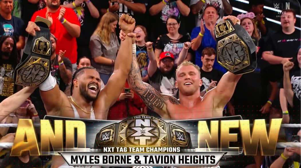 Tavion Heights & Myles Borne Capture NXT Tag Team Championship On 8/4 WWE NXT