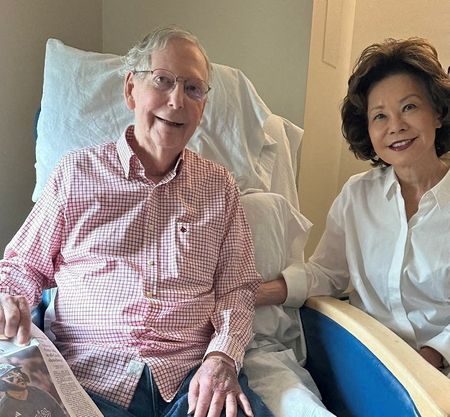 Republican U.S. Senator McConnell says he has been released from rehab center