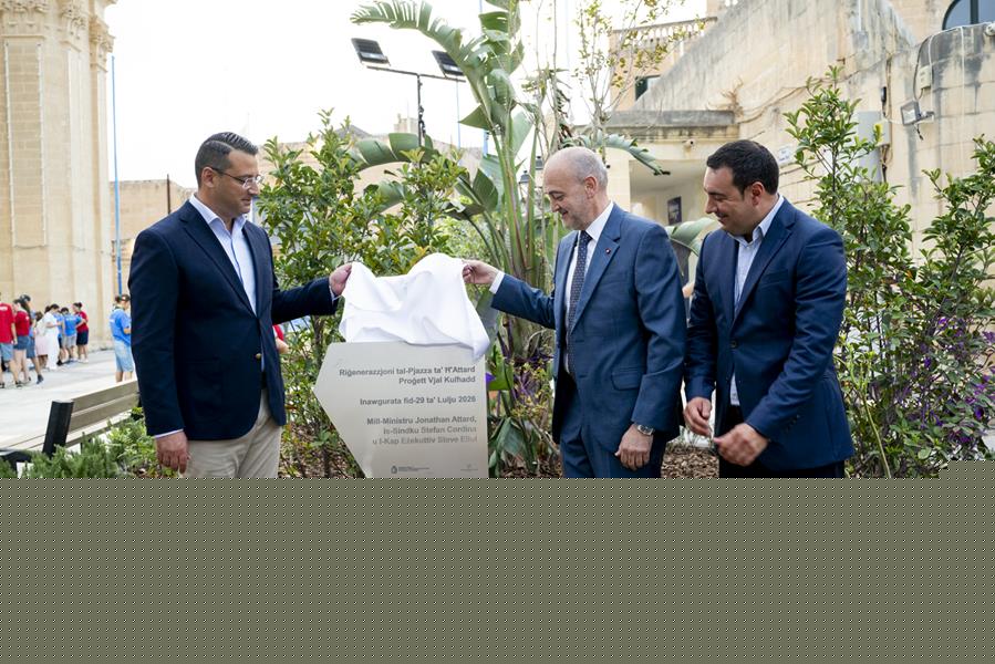 New public square in Attard gives priority to people over vehicles