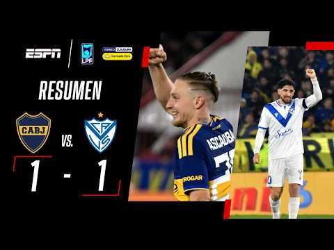 Boca empató 1-1 ante Vélez por la cuarta fecha del Torneo Clausura de la Liga Profesional Argnetina