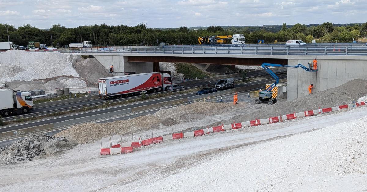 WATCH - New Junction 9 bridge opens to drivers after as M3 upgrade hits milestone