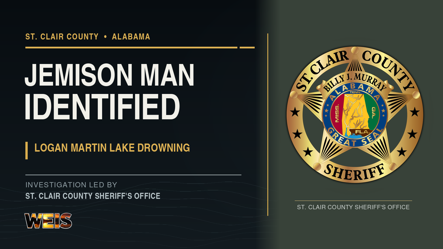 Jemison Man Identified as Victim of Logan Martin Lake Drowning