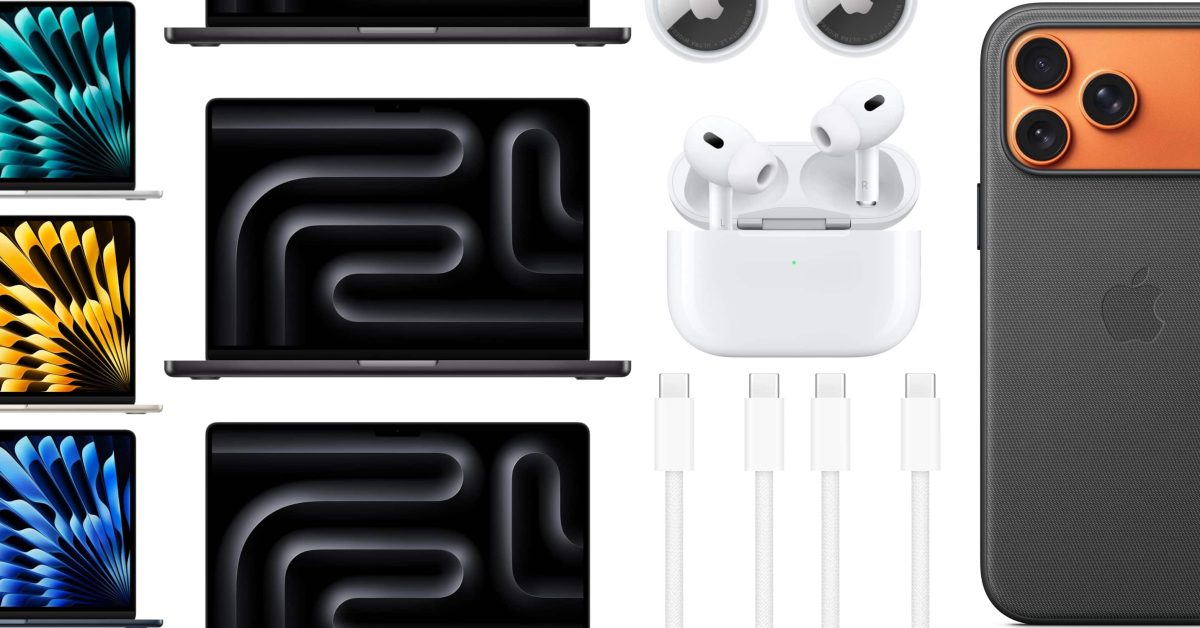 Deals: M5 MacBook Pro $320 off, base MacBook Air $170 off, AirPods Pro 3, TechWoven case 32% off, Apple cables, more
