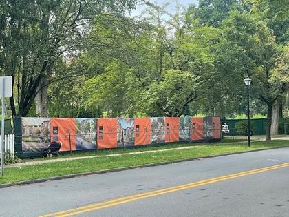 Banners at future luxury apartment site on Stockton Street in Princeton violated zoning regulations
