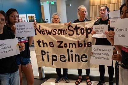 Activists Storm Newsom's Office, Demand Halt to Offshore Oil Pipeline