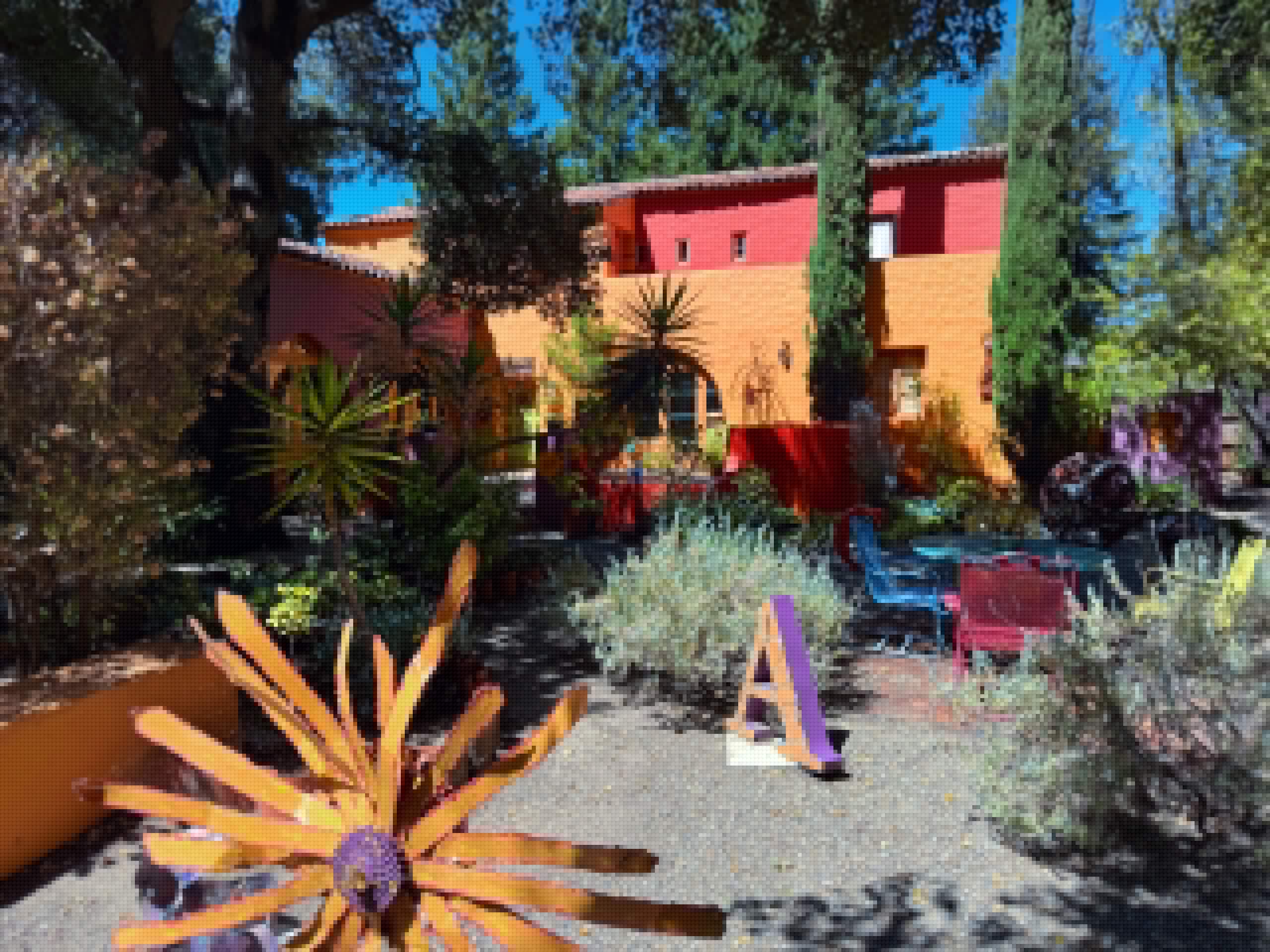 In this Palo Alto yard, discarded objects become art