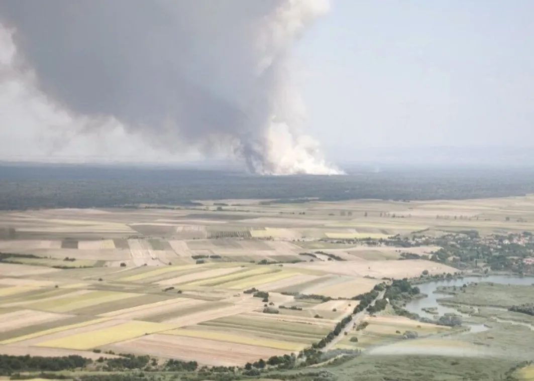 (VIDEO) Veliki požar u selu kod Zaječara, gori 100 hektara trave i niskog rastinja: "Zaštićen zatvoreni rudnik uranijuma"