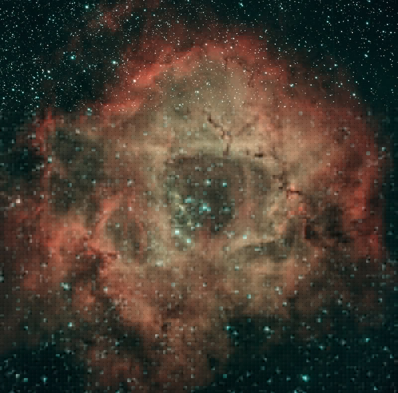 A close look at the Rosette nebula