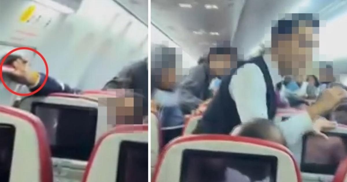 Plane passenger restrained with cable ties after trying to open aircraft door mid-flight