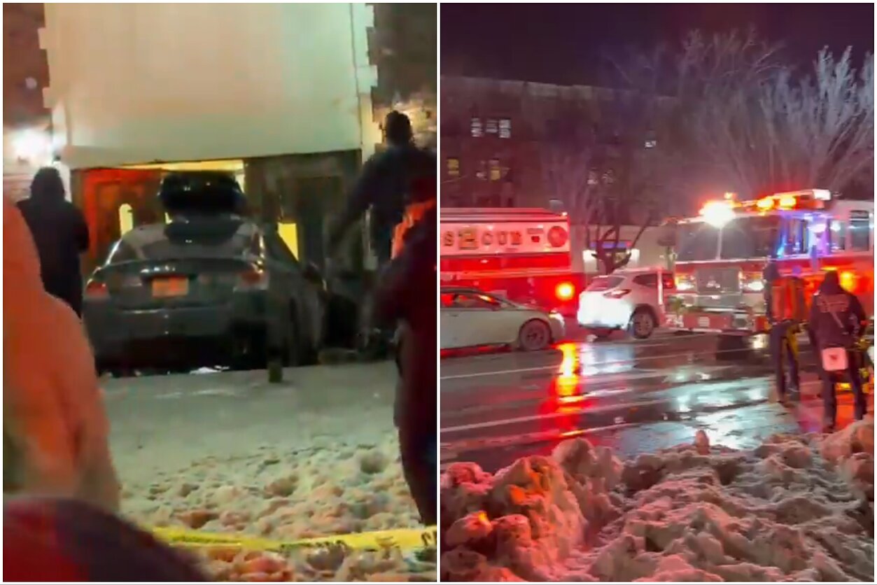 Niujorke automobilis taranavo žydų centrą, policija tiria galimą neapykantos nusikaltimą