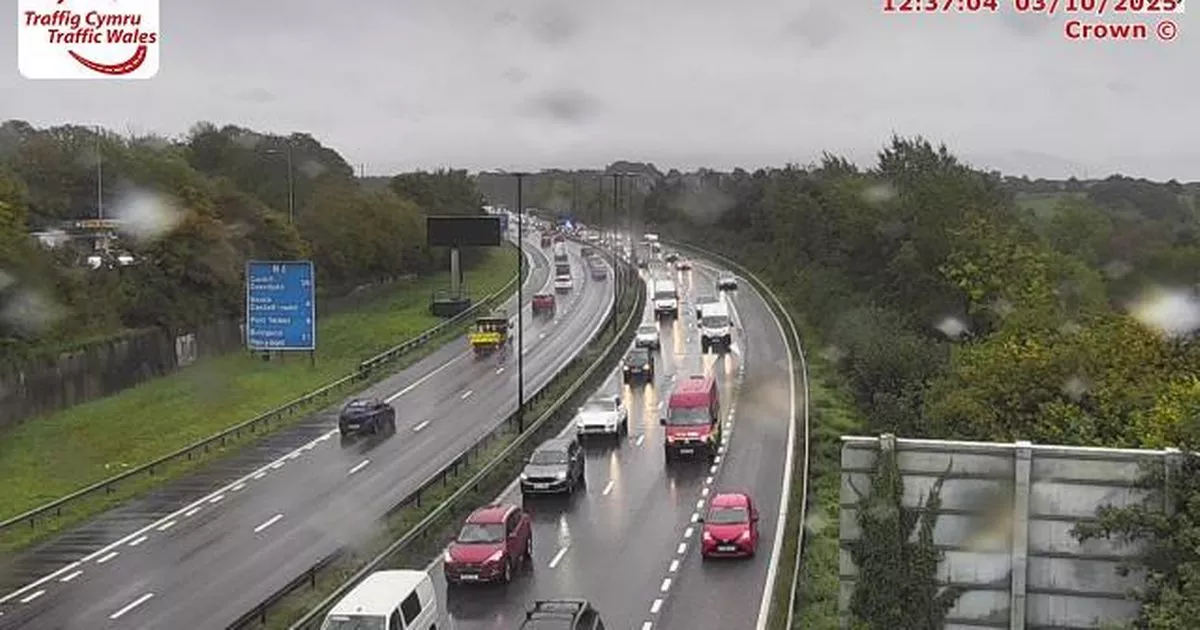 Live updates as crash in heavy rain blocks part of M4 near Swansea