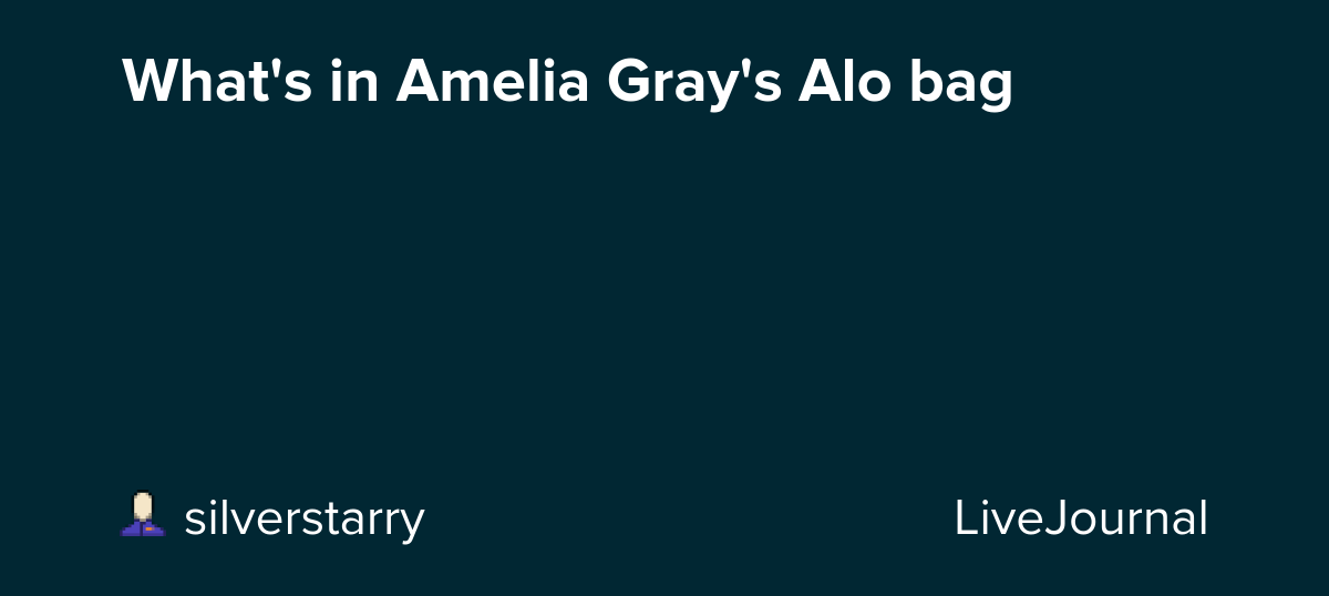 What's in Amelia Gray's Alo bag