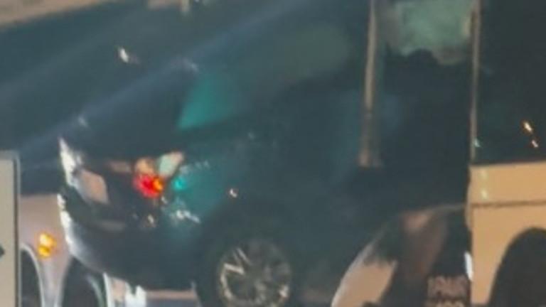 ‘Oh f**k’: Dramatic images inside bus moments after car ploughs into side