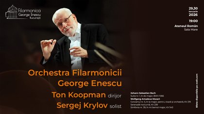Renumitul dirijor Ton Koopman, pentru prima dată la pupitrul Orchestrei Filarmonicii George Enescu, în concertele simfonice din 29 și 30 ianuarie