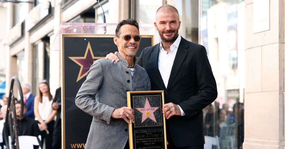 David Beckham shows public support for Marc Anthony after Brooklyn wedding drama