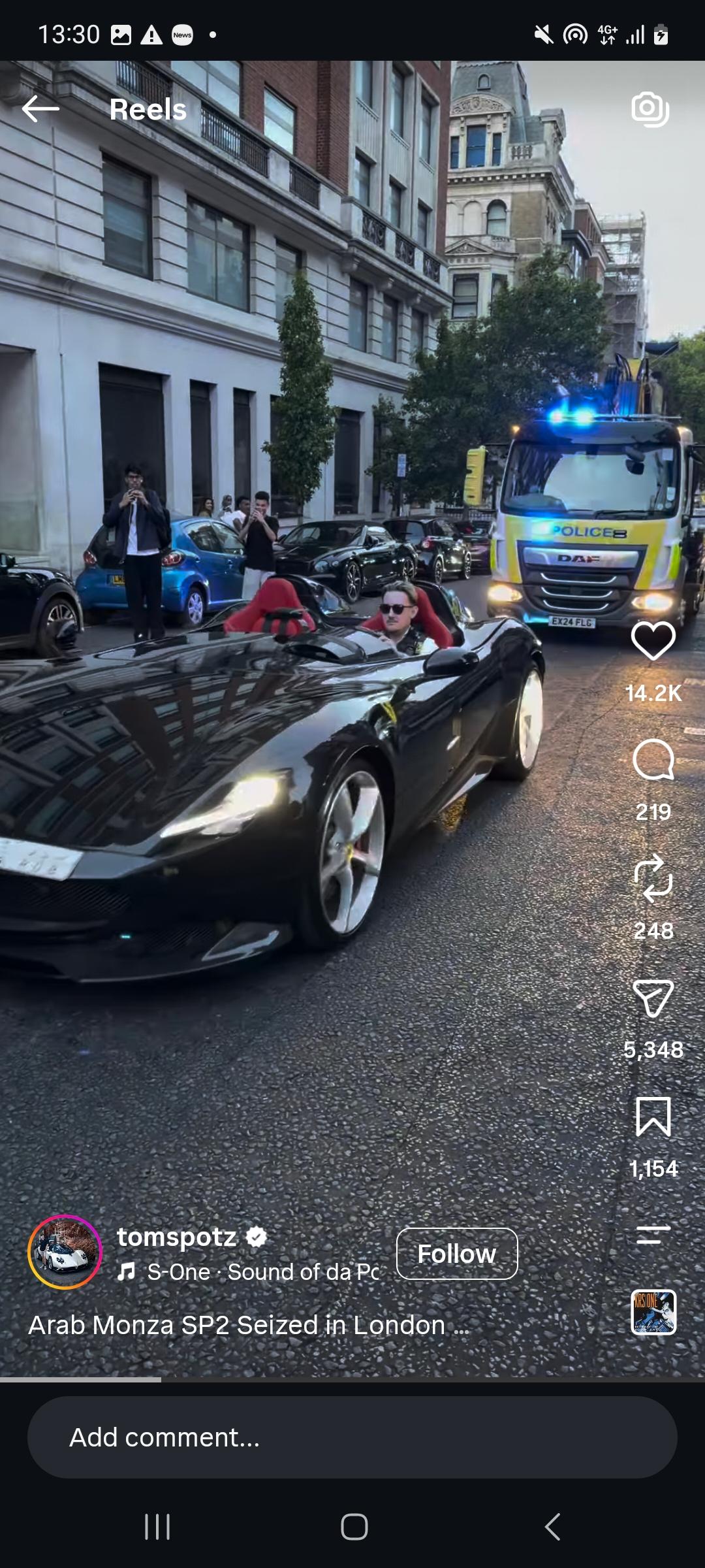 'Best day of his career!': Met Police officer drives off in limited edition Ferrari worth £3.7MILLION after it was seized in London