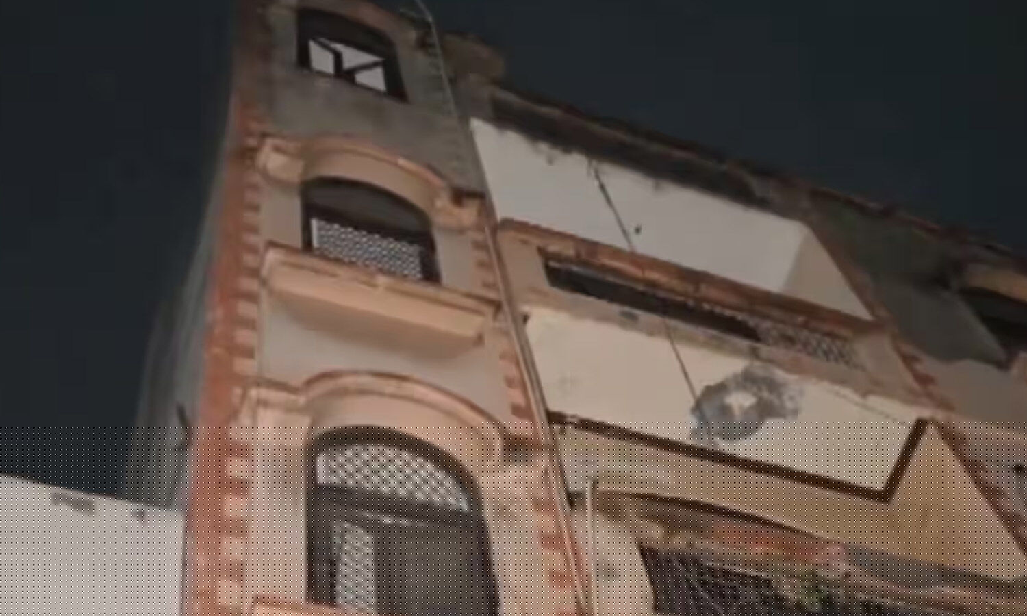 4-storey building tilts, residents evacuated