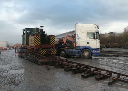 Two South African steam locomotives arrive at Welsh railway