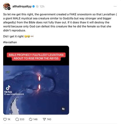 Leviathan Waking Up Near Virginia - giant MALE mystical sea creature
