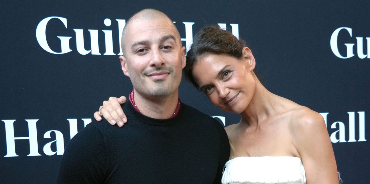 Katie Holmes Wears a White Fforme Gown for a Summer Gala Date Night With Jason Yarmosky