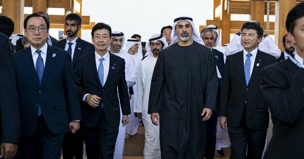 Crown Prince of Abu Dhabi visits UAE Pavilion at Expo 2025 Osaka
