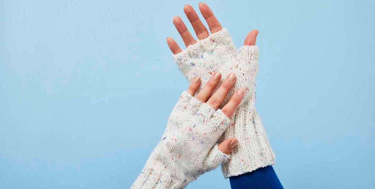 Knit a pair of fingerless gloves for cosy season with our free pattern