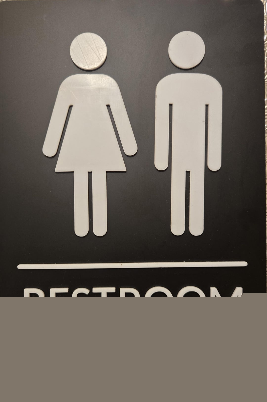 Mildly Infuriating - The braille on this restroom sign is gibberish