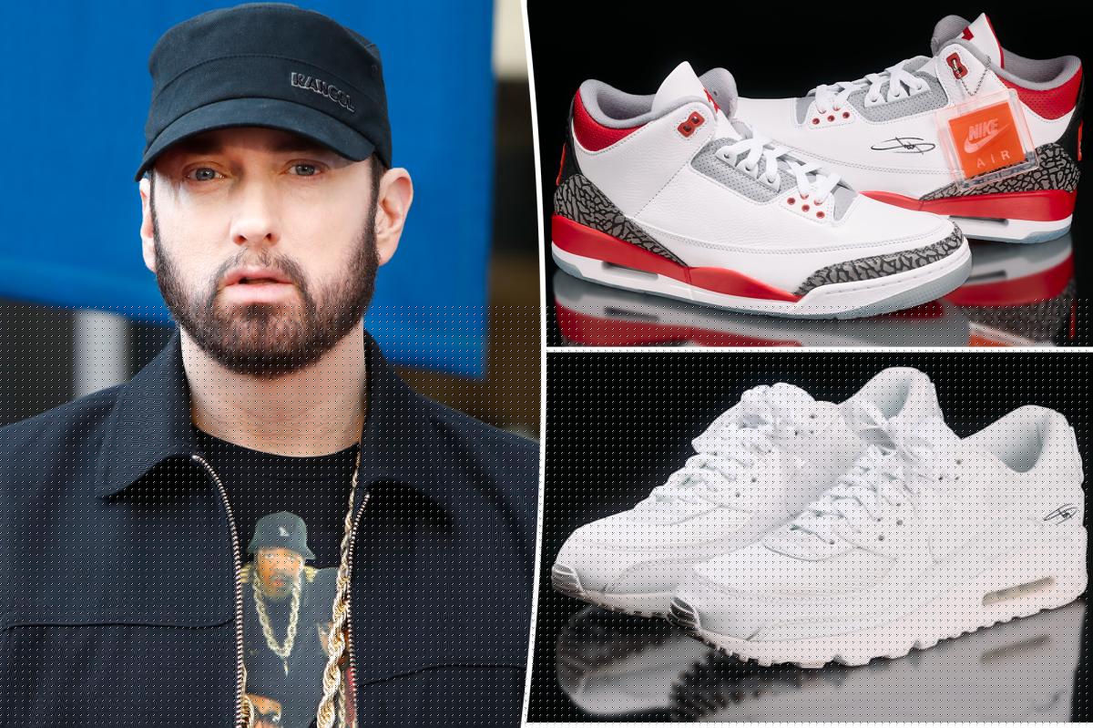 See Eminem’s sneaker collection being sold off for charity, including $35K signed Air Jordan ‘Slim Shady PE’ promo kicks