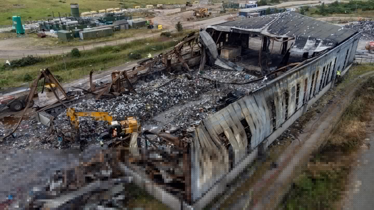 Fresh drone images reveal extent of Longhaven landfill inferno as fire chiefs probe cause