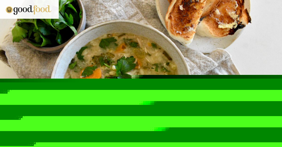 Sarah Pound’s slow-cooker chicken and risoni soup