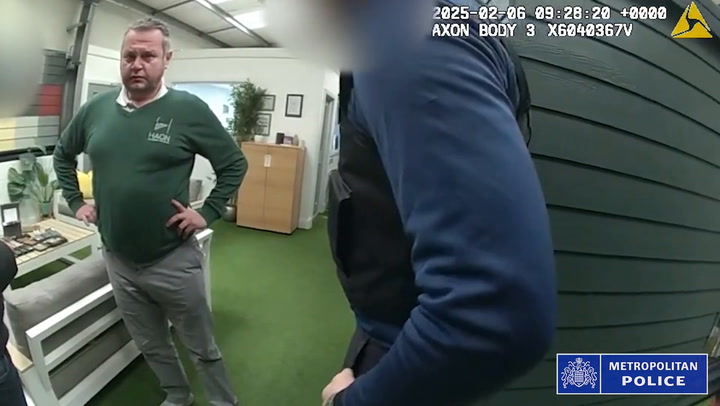 Moment football referee who used social media to prey on young girls arrested