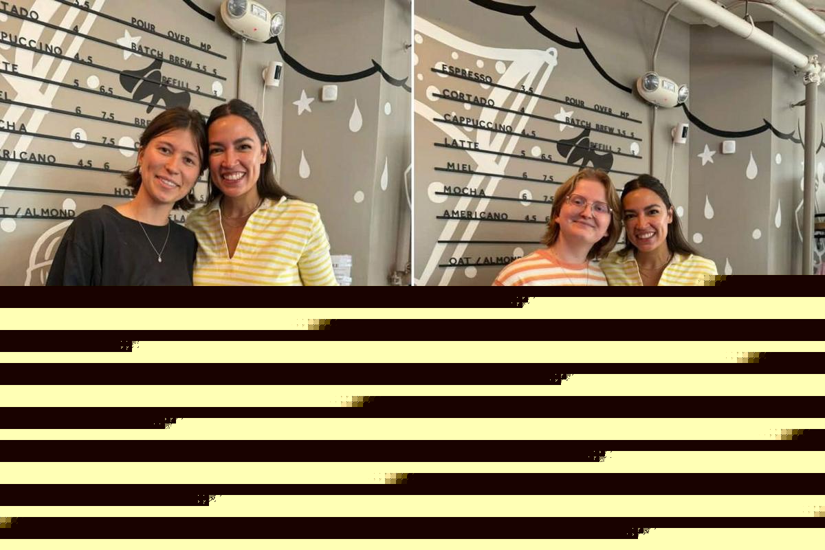 Alexandria Ocasio-Cortez Stops At Grand Rapids Coffee Shop