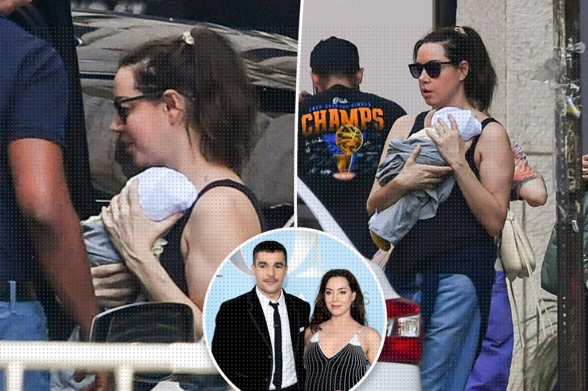 Aubrey Plaza seen with newborn for first time since welcoming baby with Christopher Abbott
