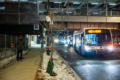 Extreme Cold Delays Western Brown Line Station Bus Turnaround Renovations
