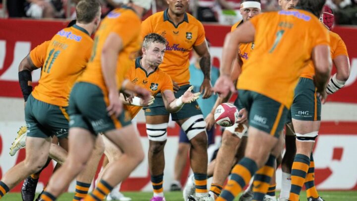 Wallabies defy Osaka red, scramble for Kiss debut win