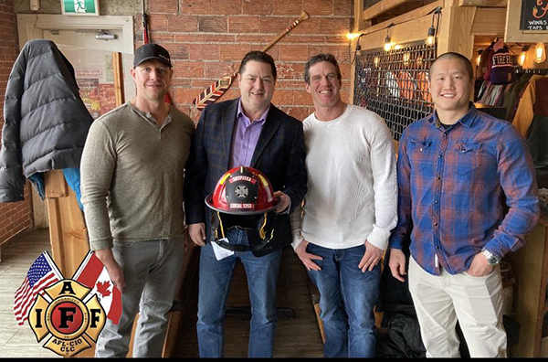 Former MLA honoured by firefighters