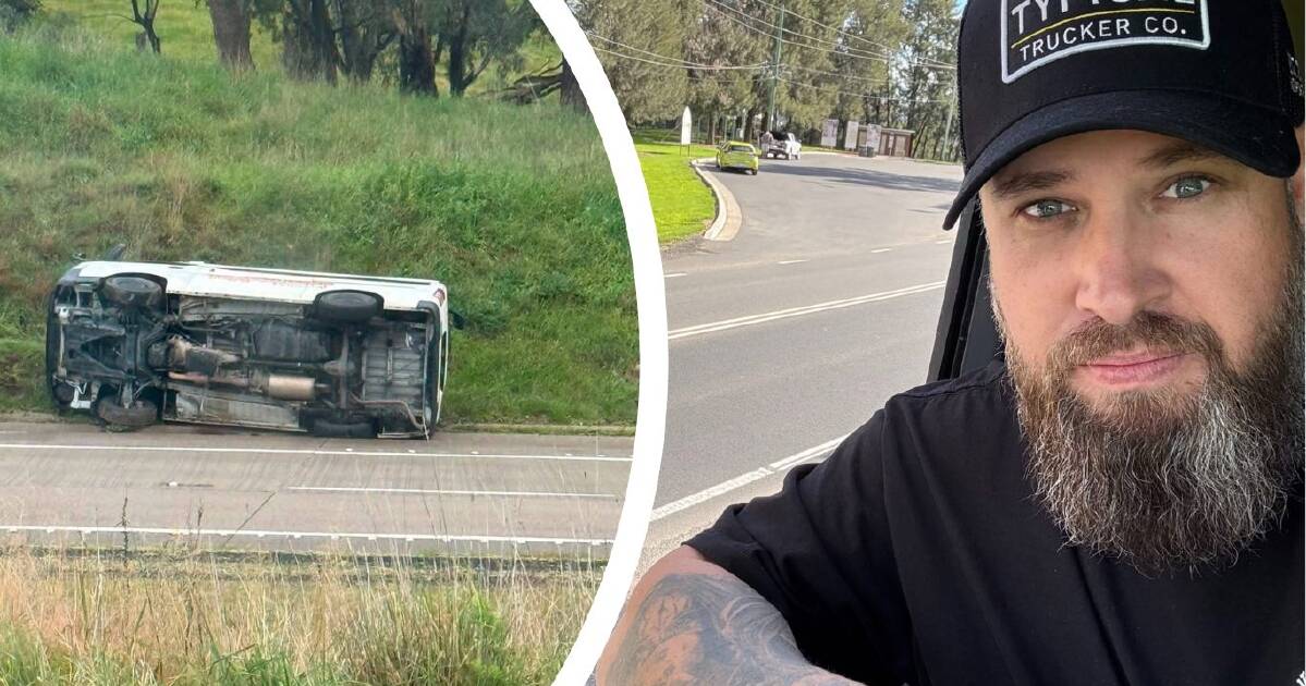 'That's the Australian way': quick-thinking truckie on dramatic highway rescue