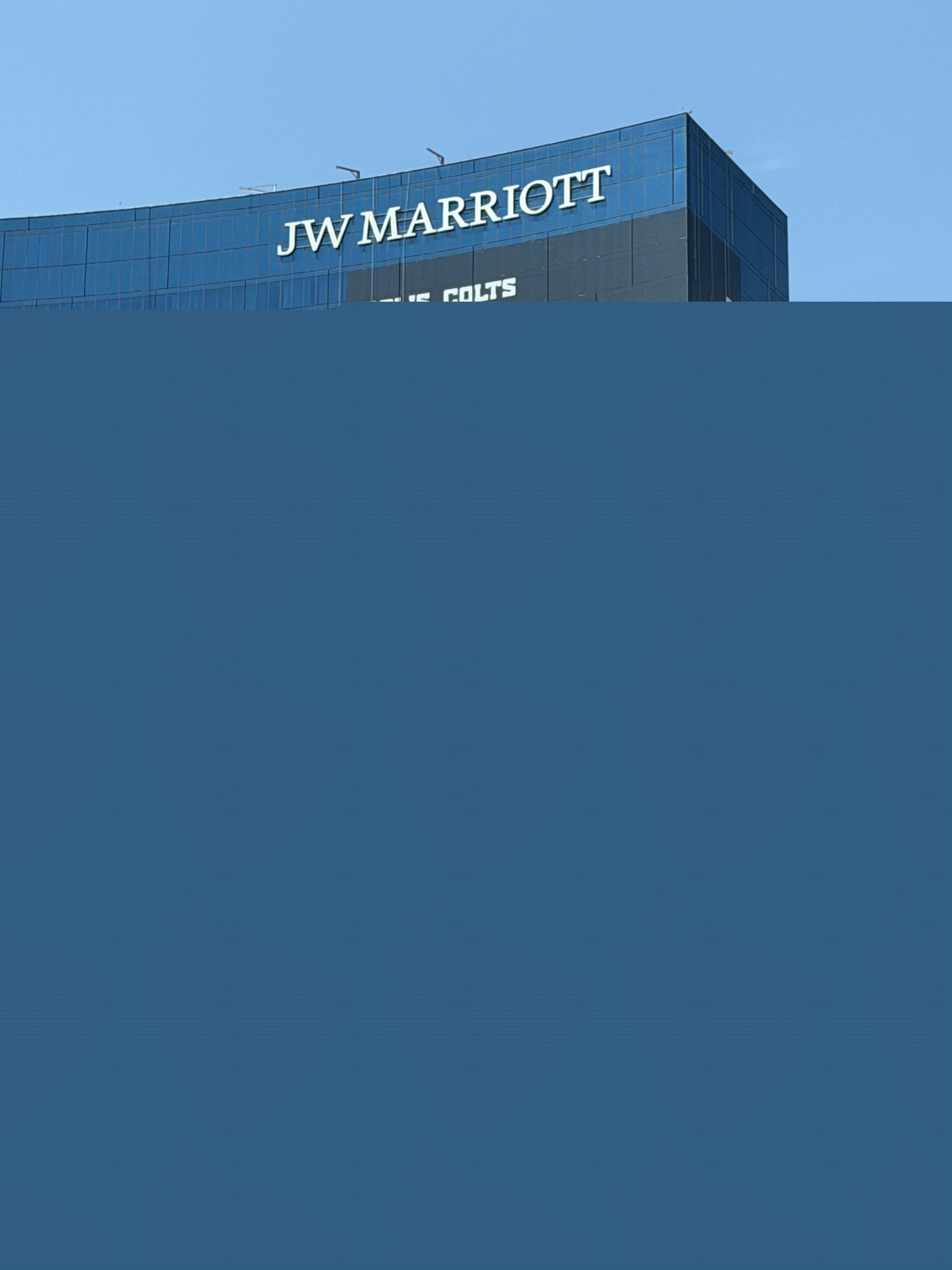 New Colts signage going up on JW Marriott